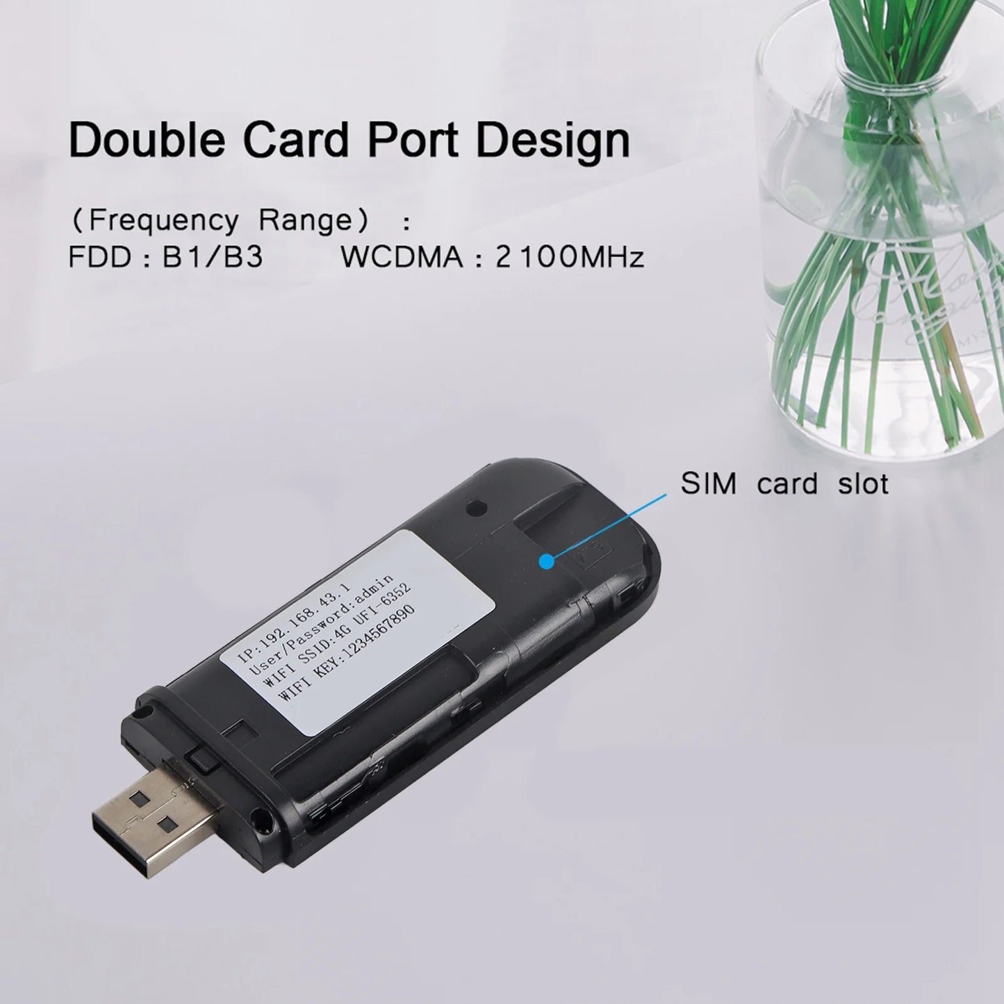 LTE 4G Portable USB Router with 4GB Memory
