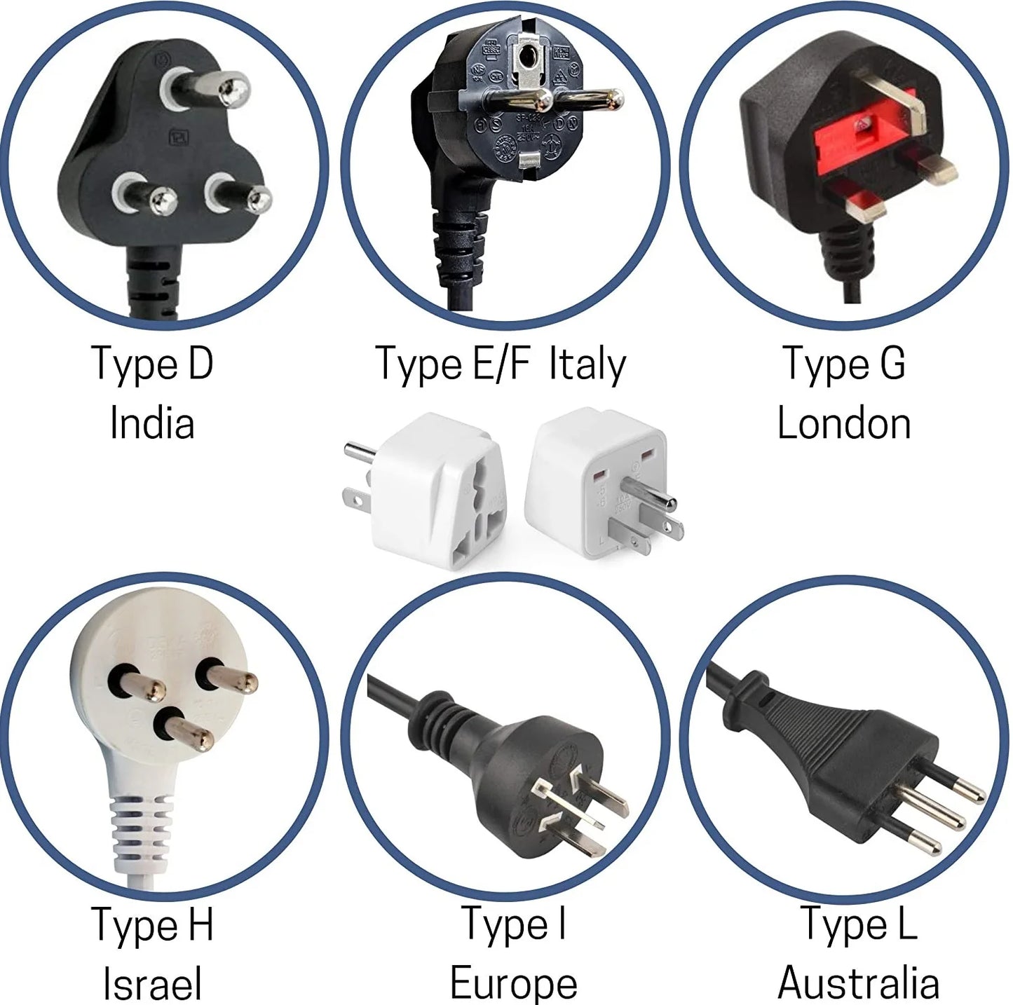 Universal to American Outlet Plug Adapter, 2 Pack, Canada Universal Travel Plug Adapter, 2 Pc, UK to US Adapter, US Plug Adapter, US Travel Adapter, Plug Converter, Universal Travel Adapter