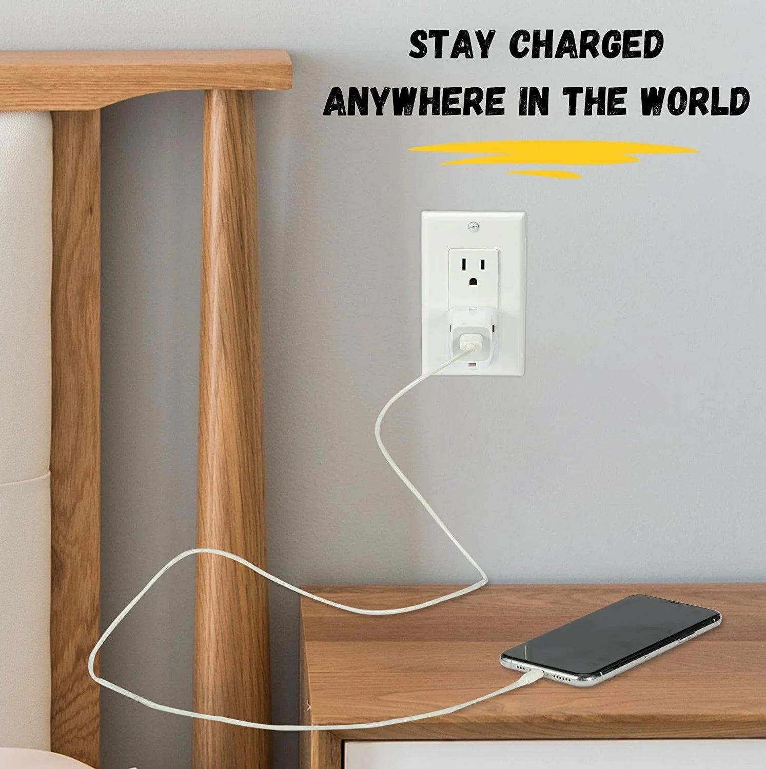 Universal to American Outlet Plug Adapter, 2 Pack, Canada Universal Travel Plug Adapter, 2 Pc, UK to US Adapter, US Plug Adapter, US Travel Adapter, Plug Converter, Universal Travel Adapter