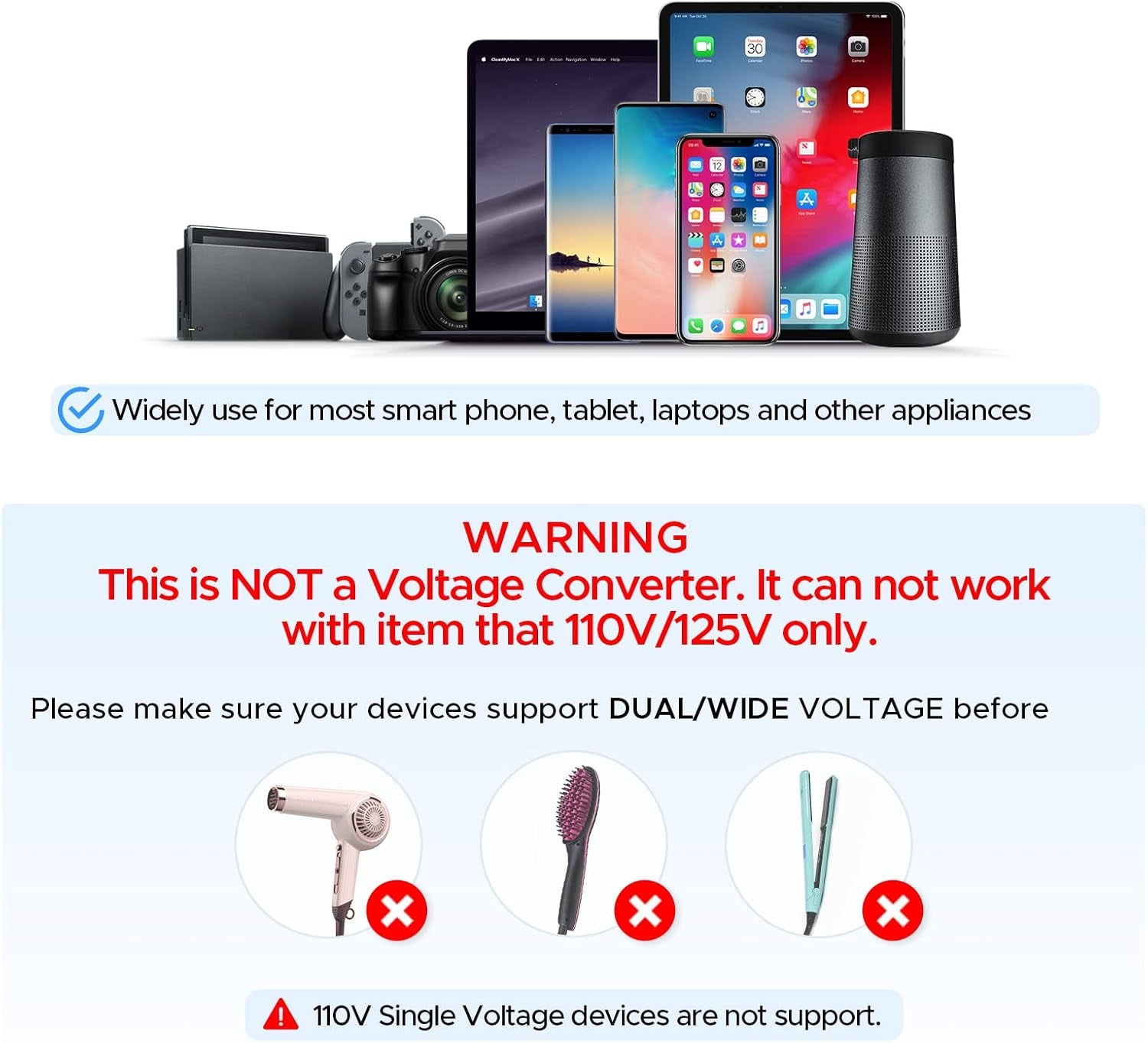 Type G UK Power Plug Adapter, 2 Packs Travel Adapter for US to British England, London, Ireland, Scotland, AC Outlets with 2 USB Charging Port for Smartphone, Etc