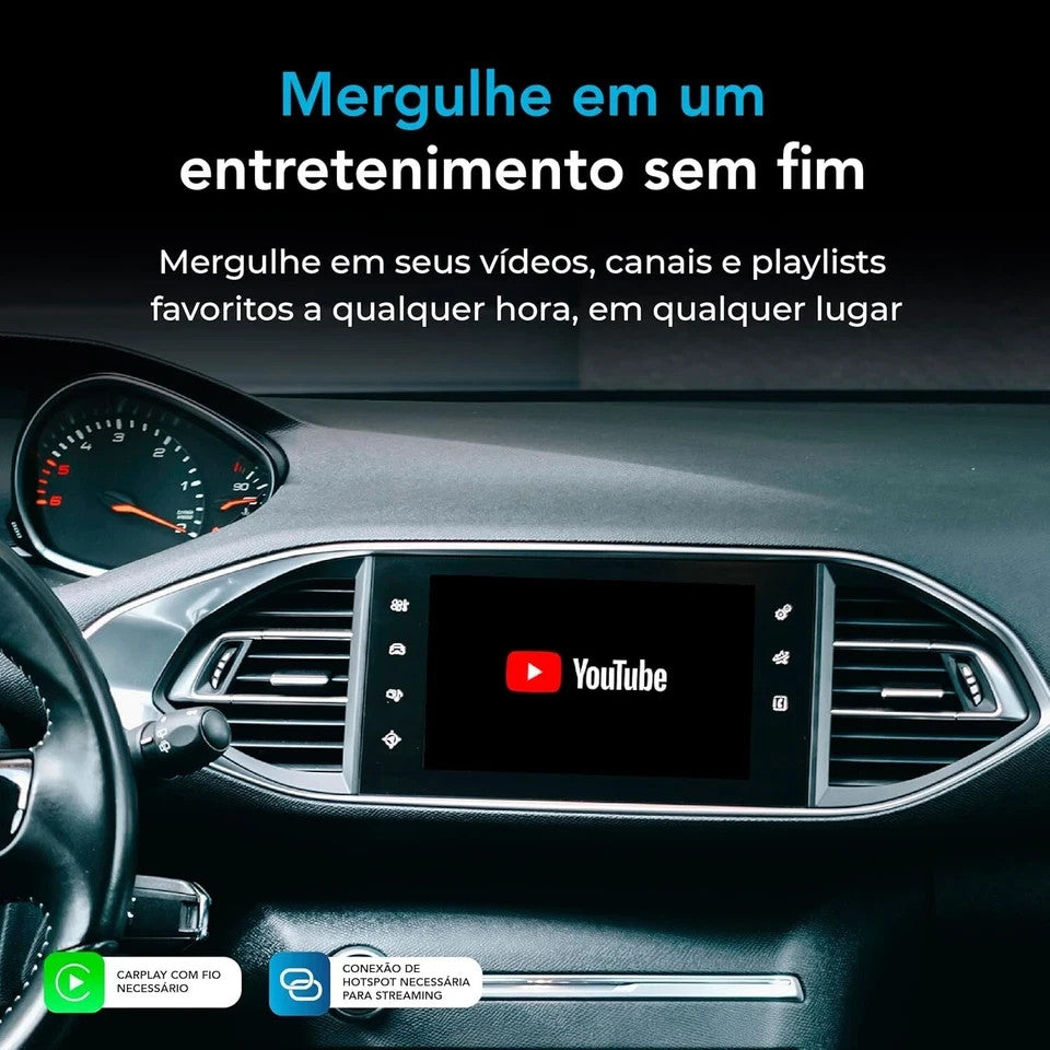 Autosky Wireless Carplay and Android Auto AI Box Lite for Factory Wired Carpl...