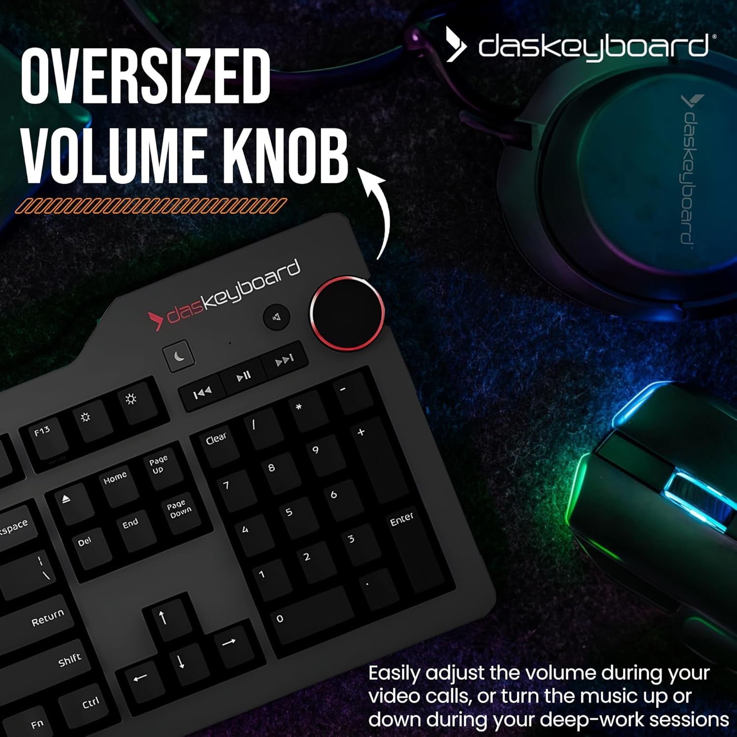 4 Professional for Mac Wired Mechanical Keyboard, Cherry MX Brown Mechanical Switches, 2-Port USB 3.0 Hub, Volume Knob, Aluminum Top (104 Keys, Black)