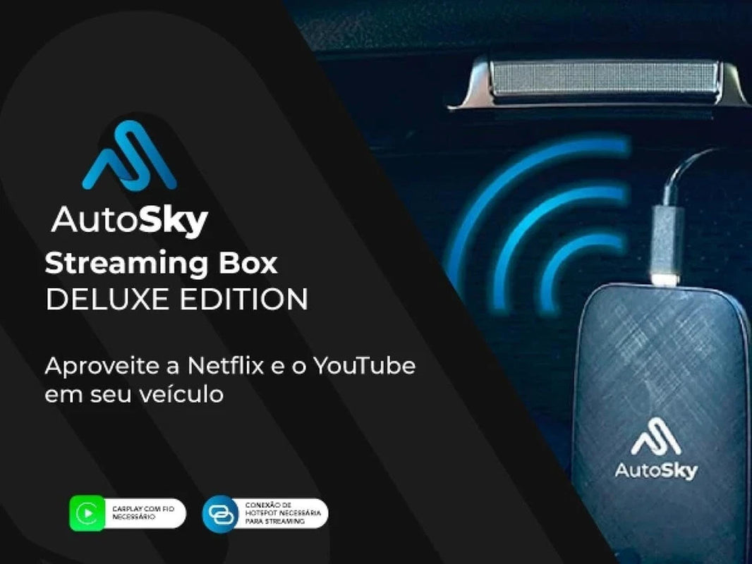 Autosky Wireless Carplay and Android Auto AI Box Lite for Factory Wired Carpl...