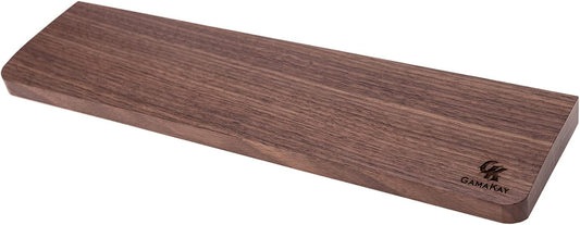 Wooden Wrist Rest Pad, 14.17'' Compact Ergonomic Walnut Wood Hand Wrist Rest for 87 Keys Mechanical Keyboard, Non-Slip Palm Pad for Comfortable Typing and Playing (For 85%)
