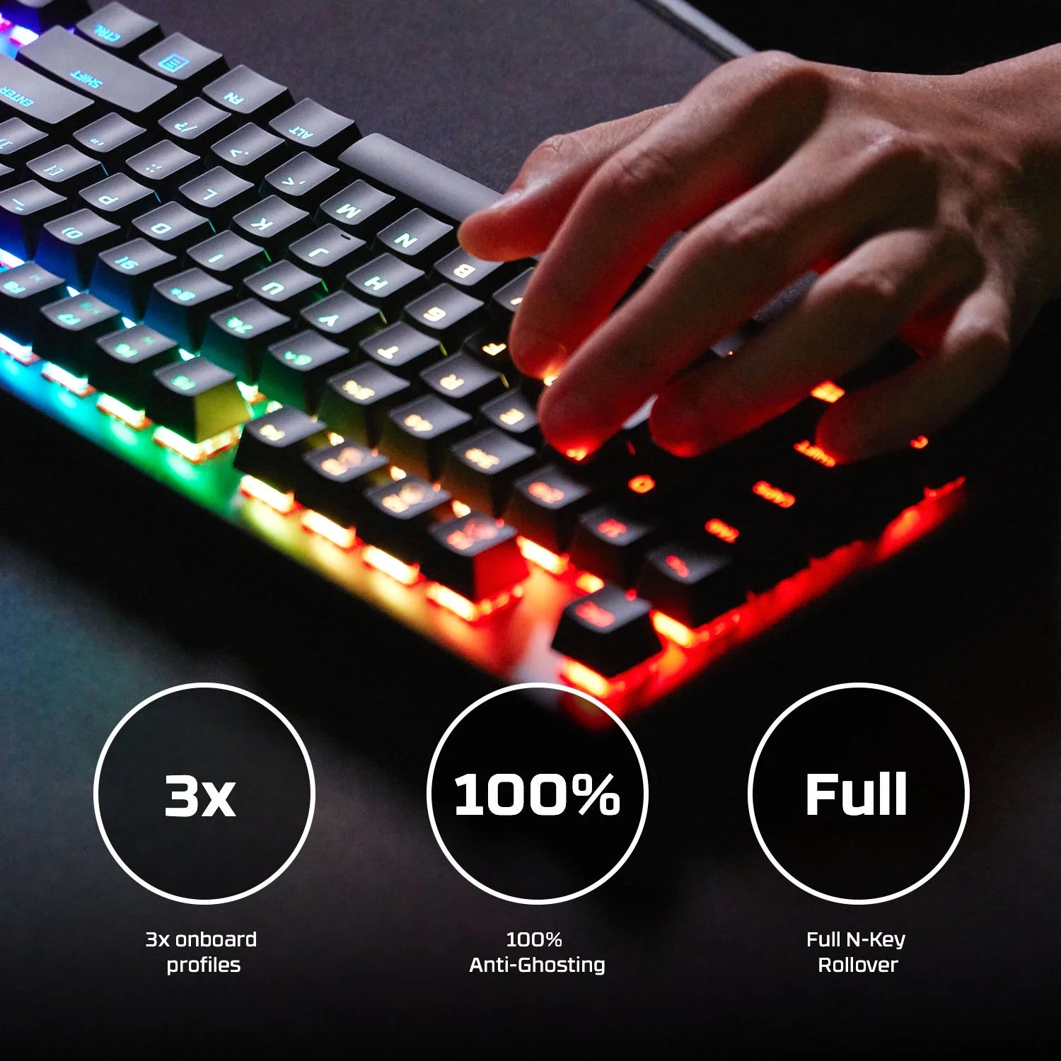 Alloy Origins Core - Tenkeyless Mechanical Gaming Keyboard, Software Controlled Light & Macro Customization, Compact Form Factor, RGB LED Backlit, Tactile  Aqua Switch