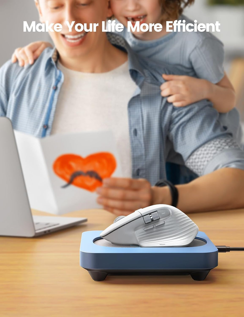 Enlarged Turntable Mouse Mover, Max 3 Mouse Jiggler with Adjustable Intervals User-Friendly Buttons and LED Display Mouse Shaker Wiggler to Keep Your PC Awake