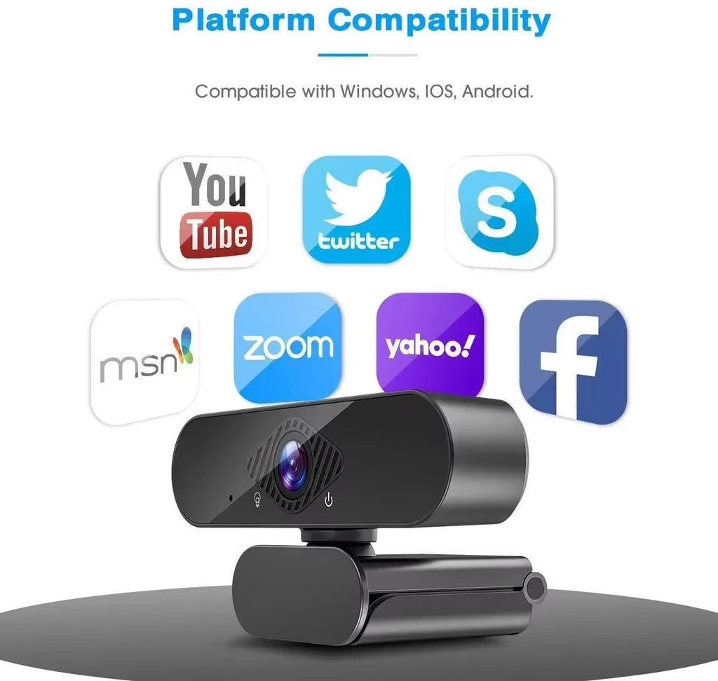 1080P Full HD USB Webcam for PC Desktop,Laptop Web Camera with Microphone LOT