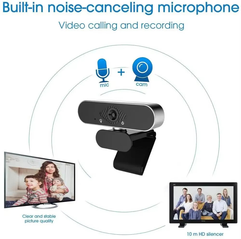 1080P Full HD USB Webcam for PC Desktop,Laptop Web Camera with Microphone LOT