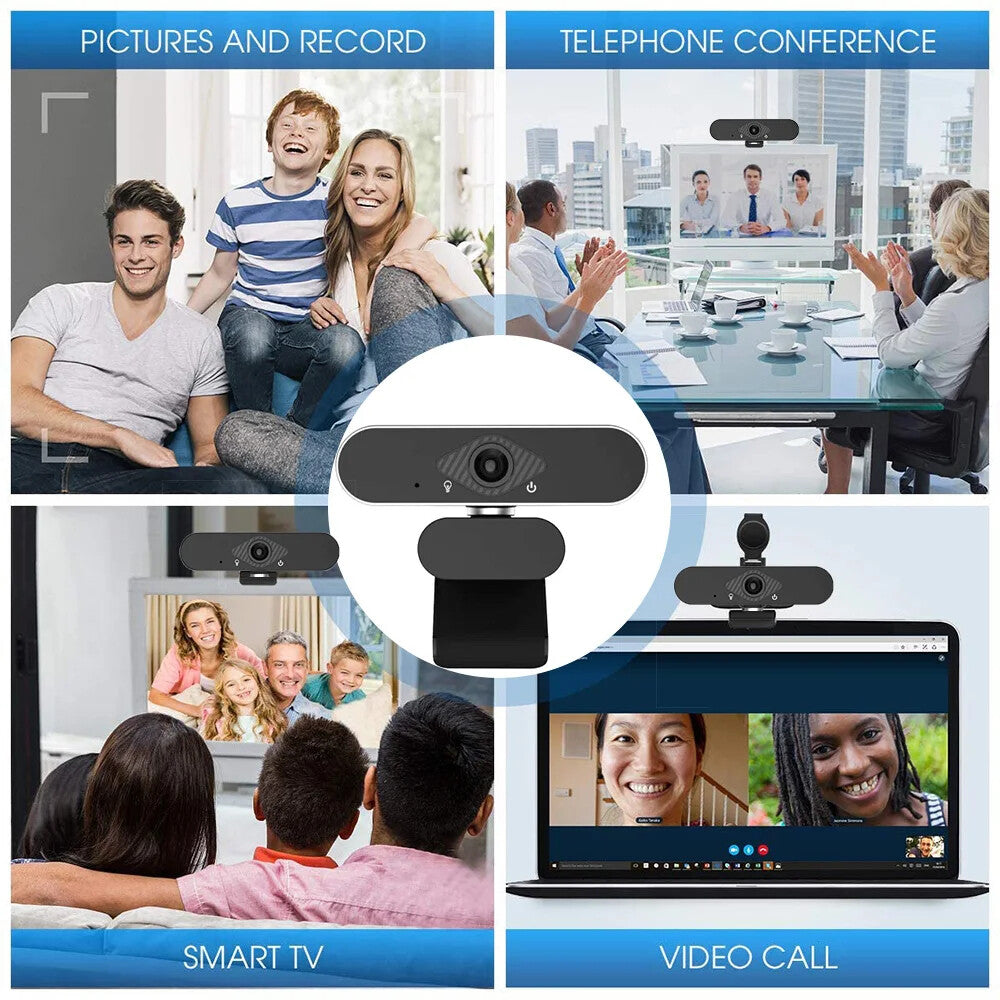 1080P Full HD USB Webcam for PC Desktop,Laptop Web Camera with Microphone LOT