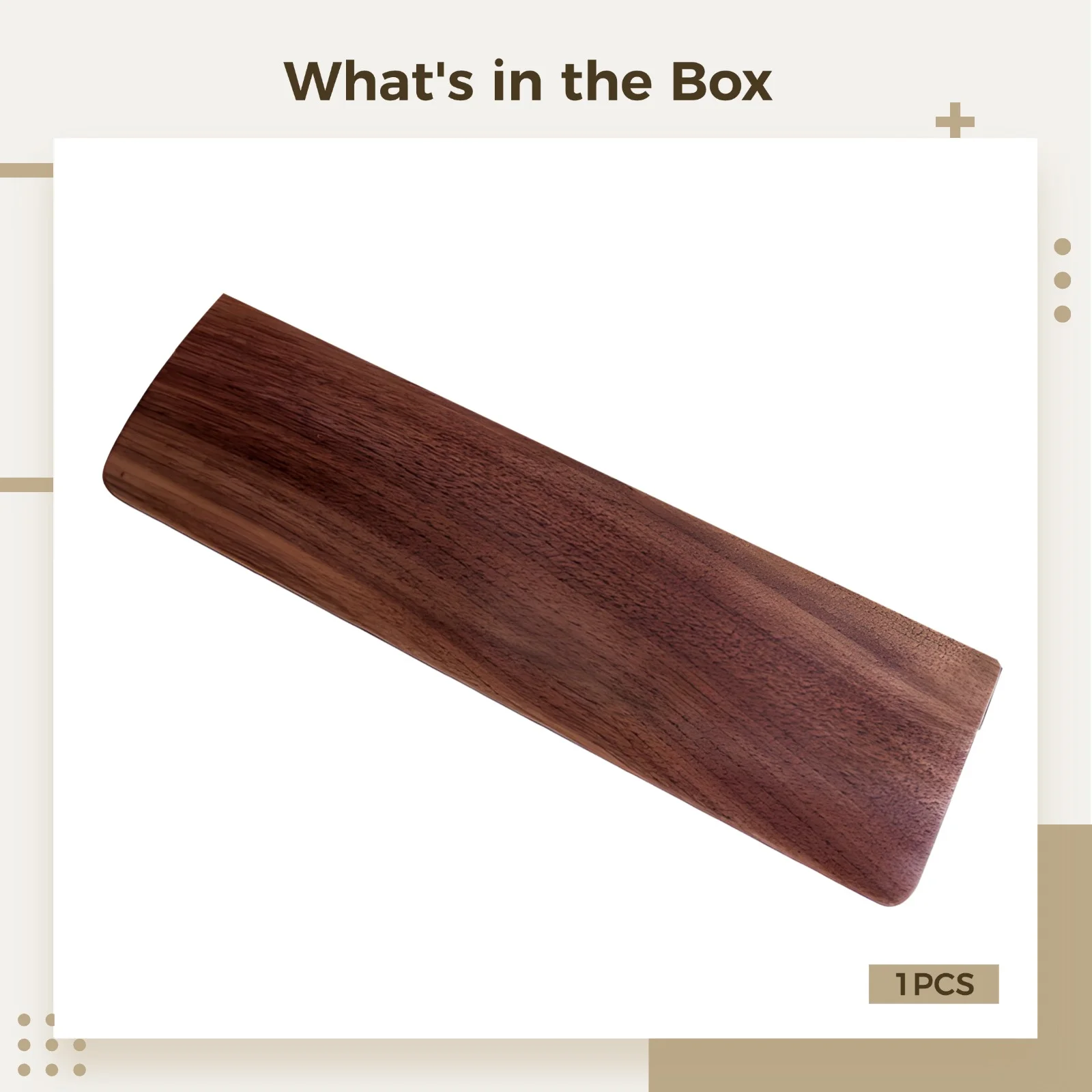 Wooden Keyboard Wrist Rest, Black Walnut Wooden Wrist Rest, 11.8 in Wrist Rest for 60% Keyboards, Comfortable Wrist Support for Typing and Gaming, Reliable and Stylish Design