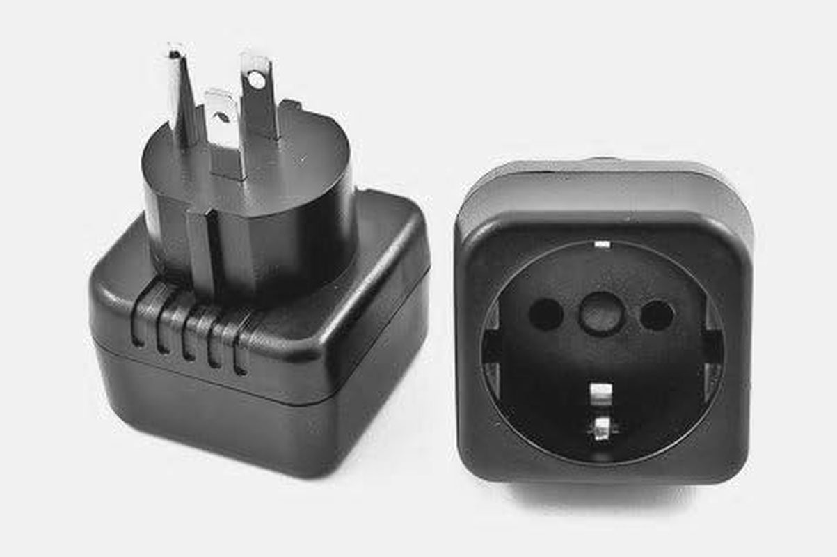 Grounded USA Plug Converts European/German Schuko Plug to American Outlets (Europe to USA/PG-13)