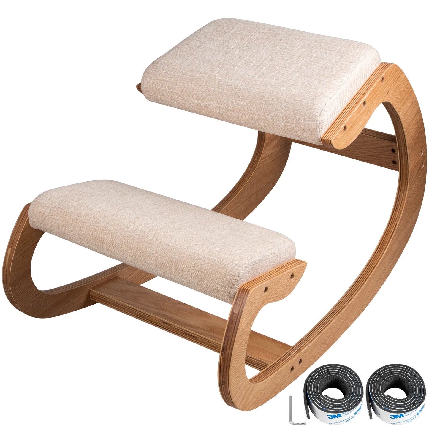 Ergonomic Kneeling Chair Beech Wood Ergonomic Kneeling Office Chair Perfect for Body Shaping and Relieving Stress