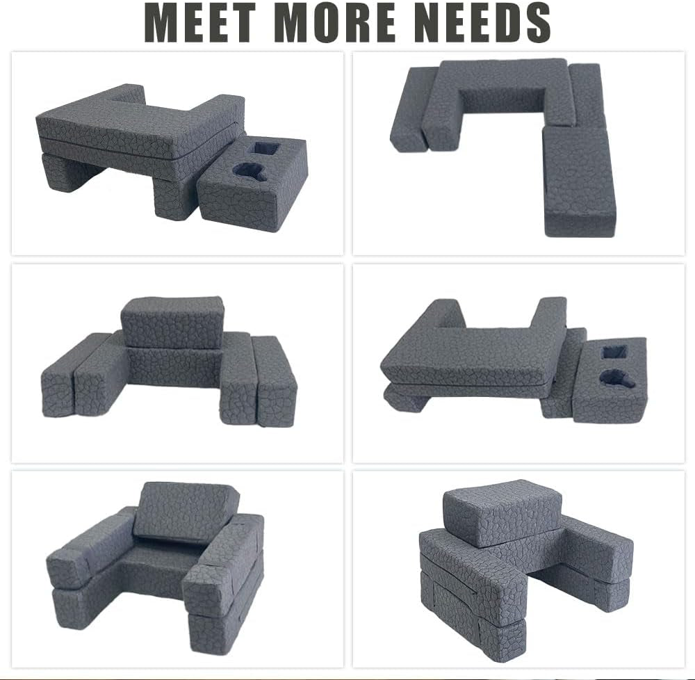 Extra Large Reading & Gaming Pillow with Coaster - Adjustable Lap Desk for Reading, Gaming, Working & Writing, Arm Rest for Adults on Bed/Sofa/Floor/Couch, Ideal for Switch Gaming