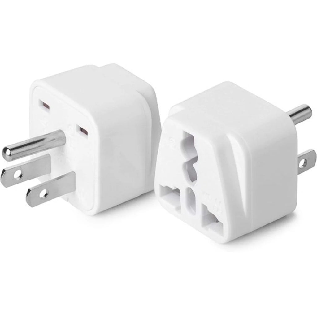 Universal to American Outlet Plug Adapter, 2 Pack, Canada Universal Travel Plug Adapter, 2 Pc, UK to US Adapter, US Plug Adapter, US Travel Adapter, Plug Converter, Universal Travel Adapter