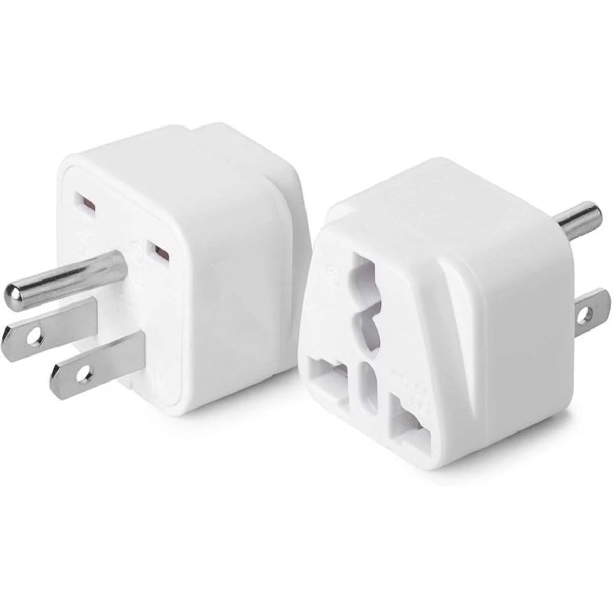 Universal to American Outlet Plug Adapter, 2 Pack, Canada Universal Travel Plug Adapter, 2 Pc, UK to US Adapter, US Plug Adapter, US Travel Adapter, Plug Converter, Universal Travel Adapter