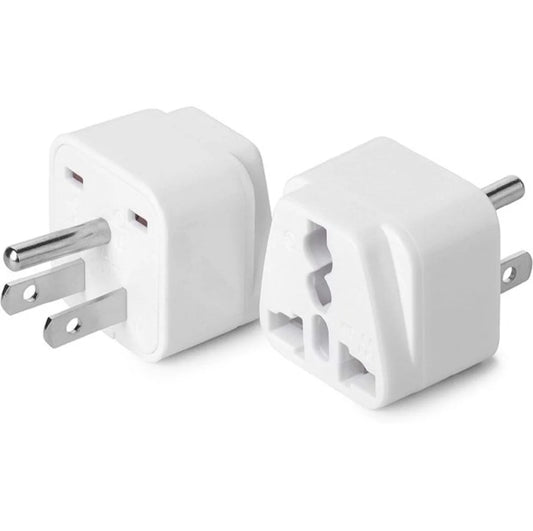 Universal to American Outlet Plug Adapter, 2 Pack, Canada Universal Travel Plug Adapter, 2 Pc, UK to US Adapter, US Plug Adapter, US Travel Adapter, Plug Converter, Universal Travel Adapter