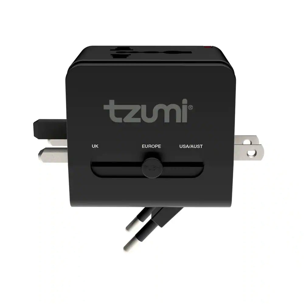 Dual USB and USB-C Travel Adapter