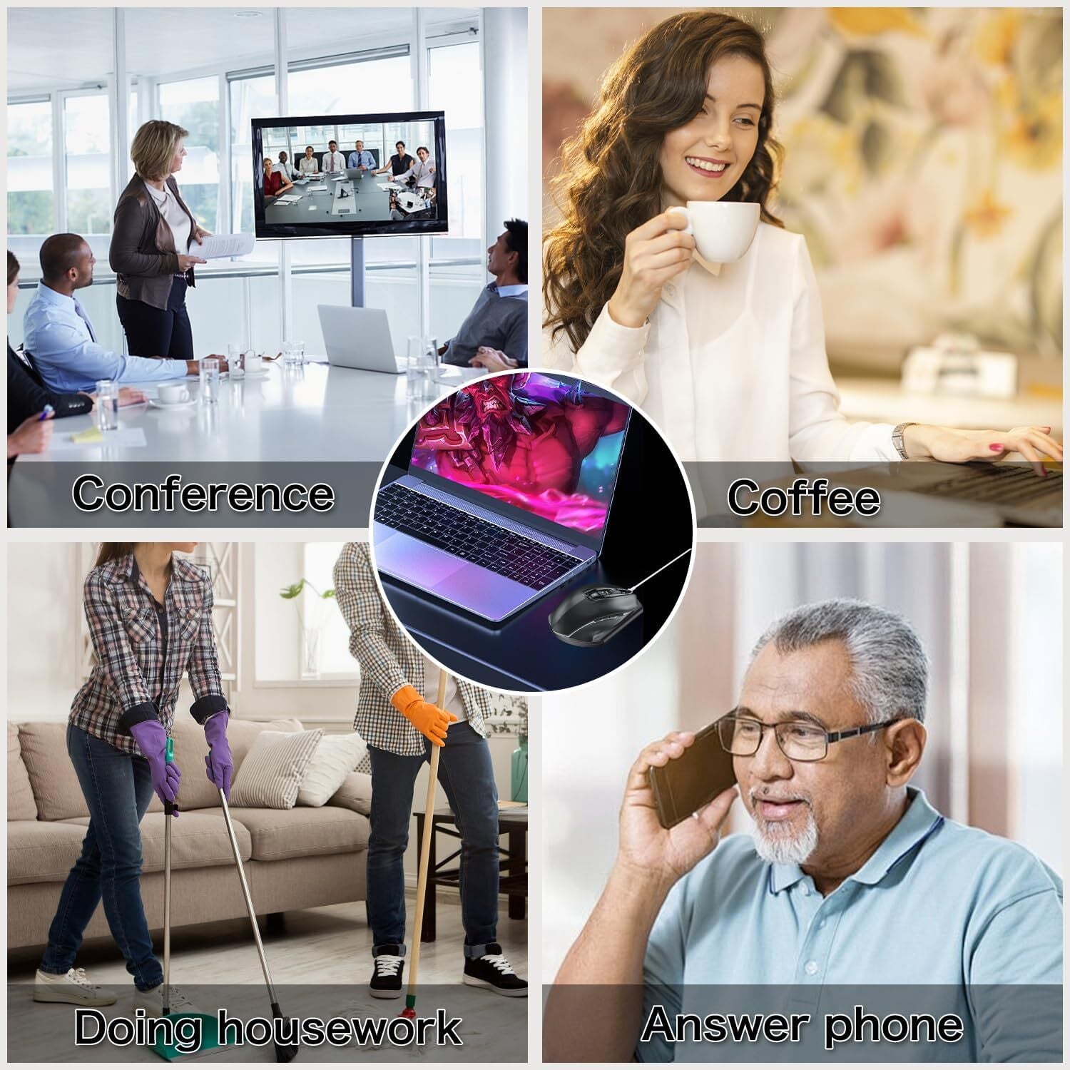 Mouse Jiggler, Ultra Slim, 20Db Quiet & Noiseless, Undetectable Mouse Mover