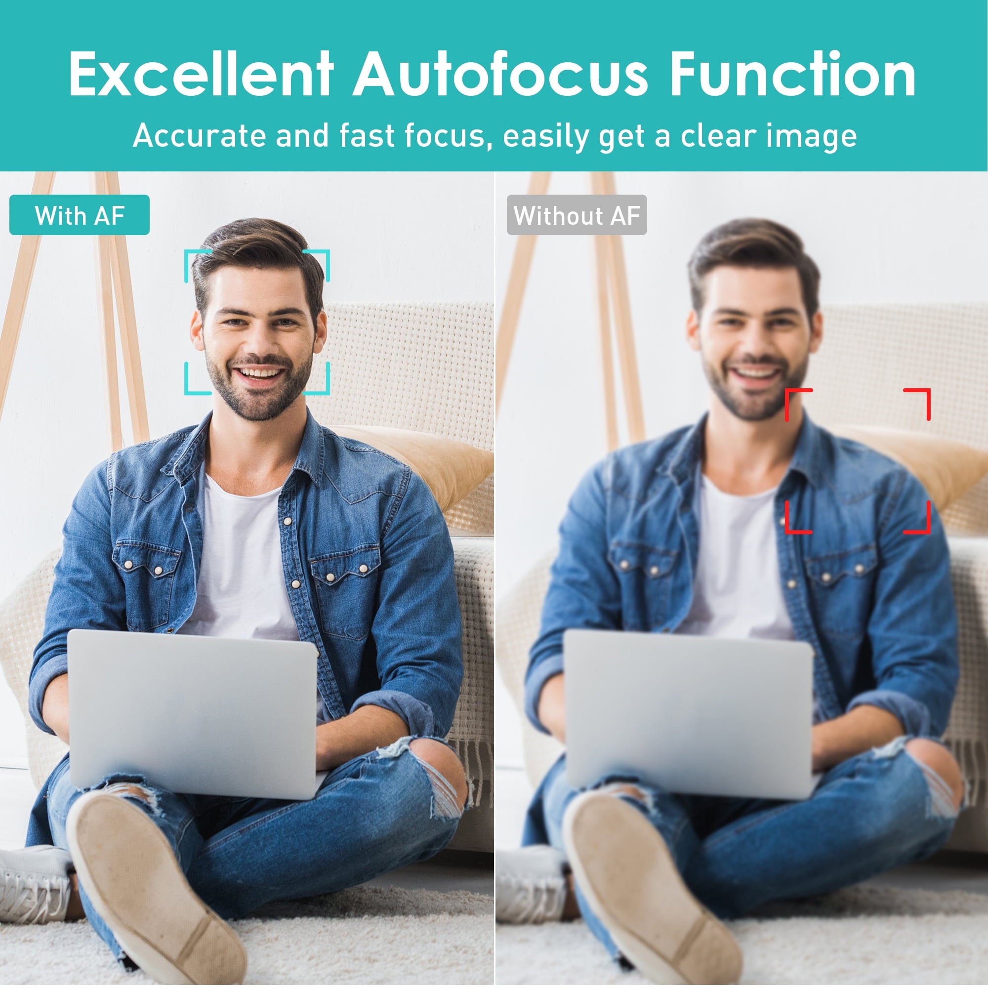 2K/1080P Webcam with 2 Microphones for Laptop Conference Streaming PC USB Web Cam Autofocus