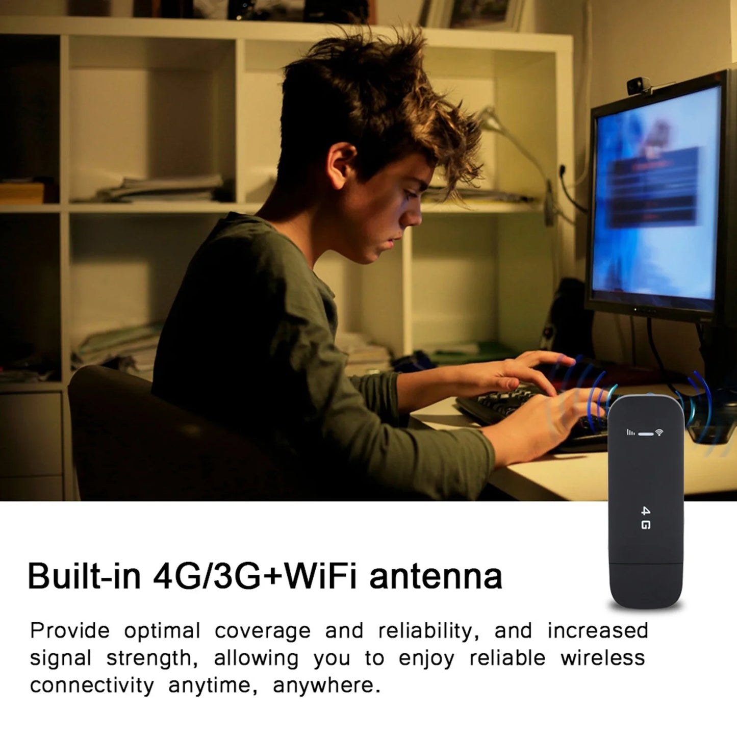 LTE 4G Portable USB Router with 4GB Memory