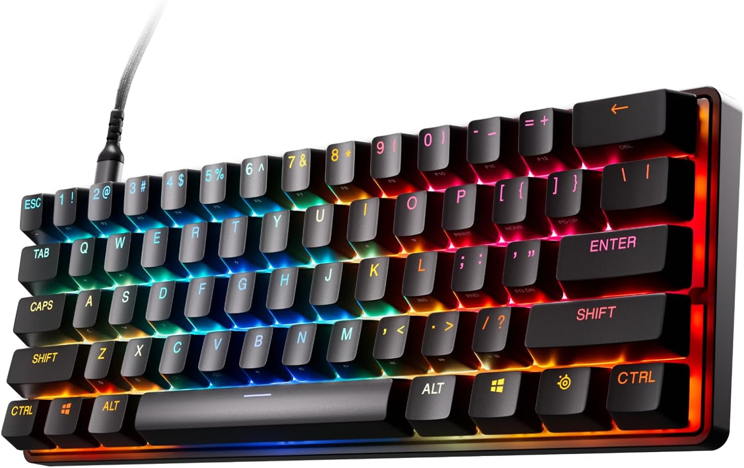 Apex Pro Mini Wireless Keyboard - 60% Design - Omnipoint 2.0 - Quantum 2.0 Wireless - Double Shot PBT Keycaps - Black