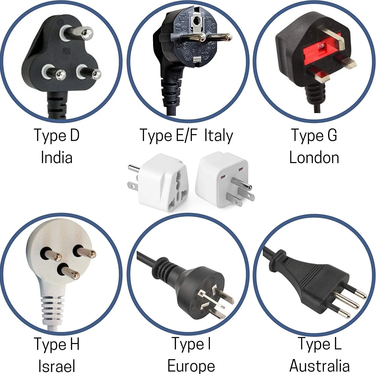 Universal to American Outlet Plug Adapter, 2 Pack, Canada Universal Travel Plug Adapter, 2 Pc, UK to US Adapter, US Plug Adapter, US Travel Adapter, Plug Converter, Universal Travel Adapter